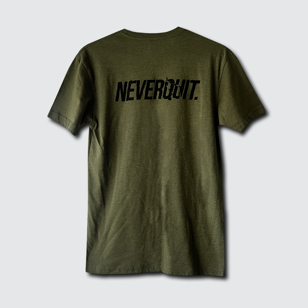 Basic Training Tee - Never Quit OD Green